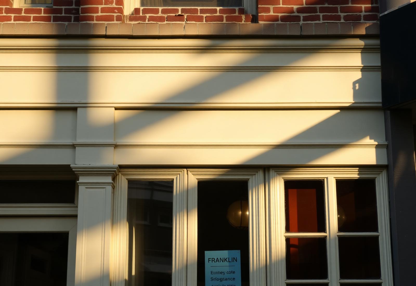 Historic Franklin, Tennessee storefront in afternoon light